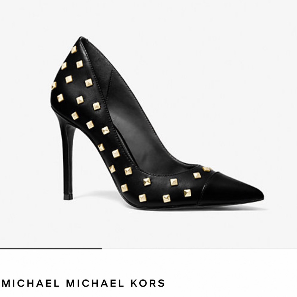 Michael Kors Keke Studded Leather Pumps
